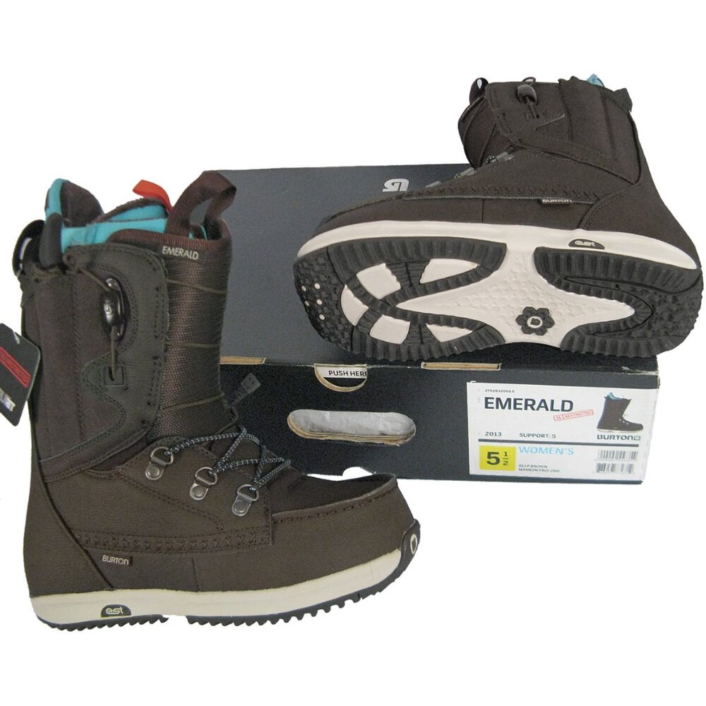 NEW! Burton Emerald Restricted Snowboard Boots! Brown Speed Zone Limited Release